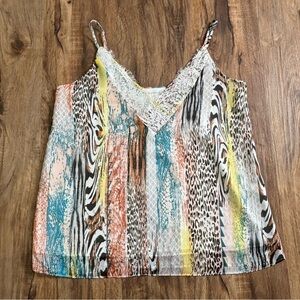 NWT Love & Revenge Multicolor Safari Print Women's Cami Size Medium